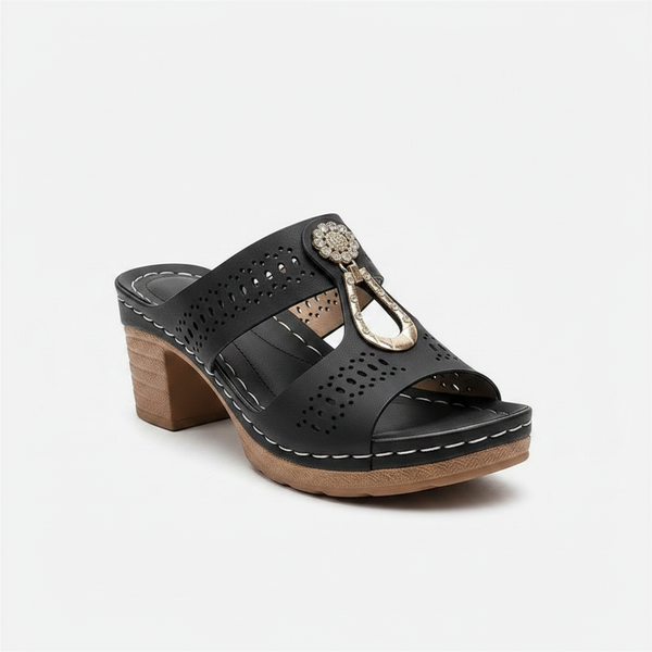 Savina - Block Heel Slip-On Sandal For Women