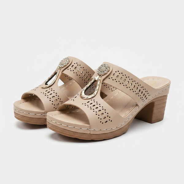 Savina - Block Heel Slip-On Sandal For Women