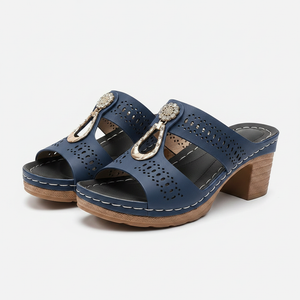 Savina - Block Heel Slip-On Sandal For Women
