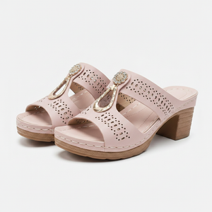 Savina - Block Heel Slip-On Sandal For Women