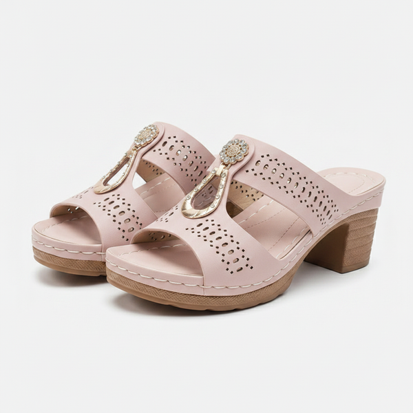 Savina - Block Heel Slip-On Sandal For Women