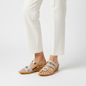 Iselle - Slip-On Glitter Strap Flat Sandal
