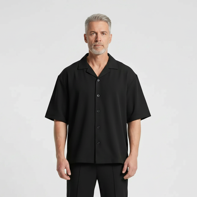 Adrien - Short-Sleeve Button Shirt Trouser Set