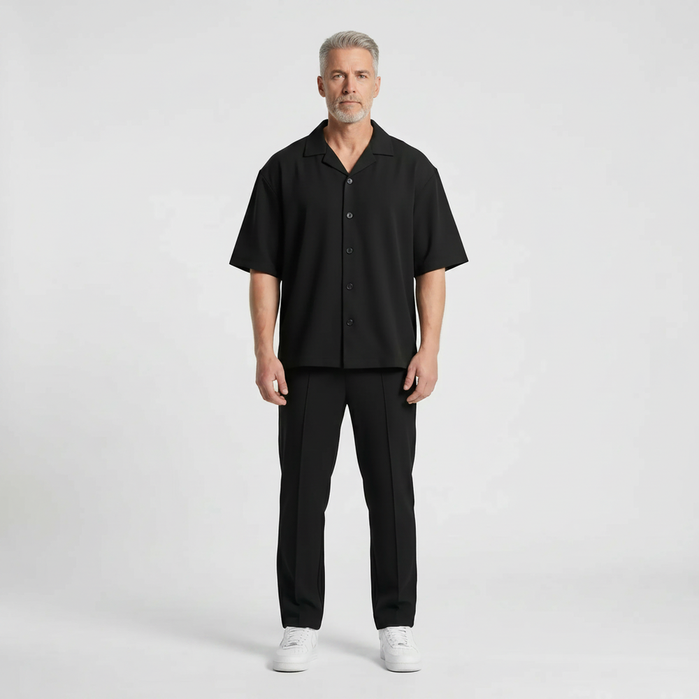 Adrien - Short-Sleeve Button Shirt Trouser Set