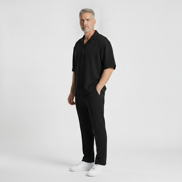 Adrien - Short-Sleeve Button Shirt Trouser Set