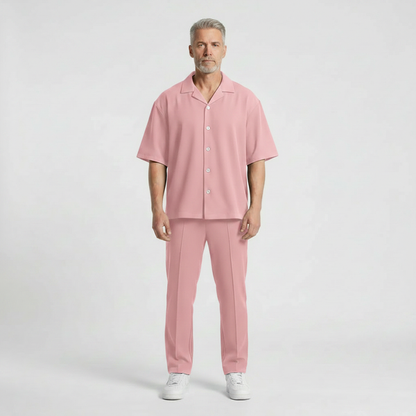 Adrien - Short-Sleeve Button Shirt Trouser Set