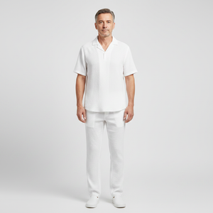 Olivier - Coordinated Short-Sleeve Shirt And Pants Set