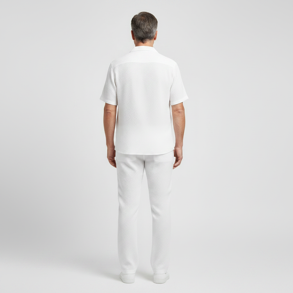 Olivier - Coordinated Short-Sleeve Shirt And Pants Set