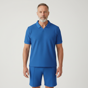 Marcel - Waffle-Textured Polo And Shorts Set