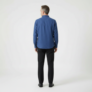 Hugor - Long Sleeve Button-Up Shirt And Pants Set