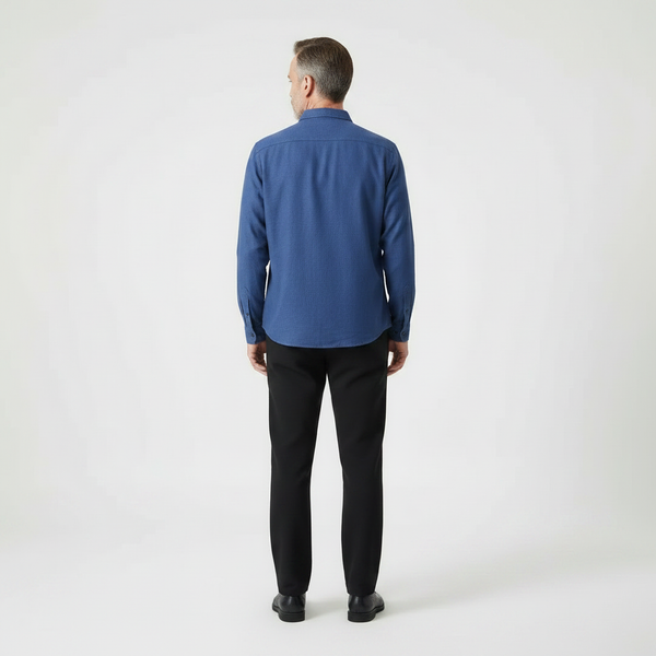 Hugor - Long Sleeve Button-Up Shirt And Pants Set
