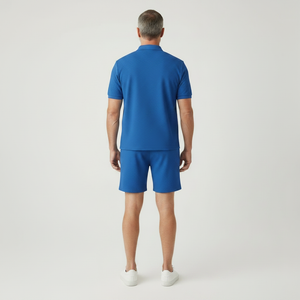 Marcel - Waffle-Textured Polo And Shorts Set