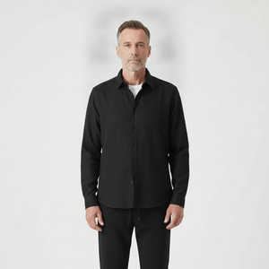 Hugor - Long Sleeve Button-Up Shirt And Pants Set