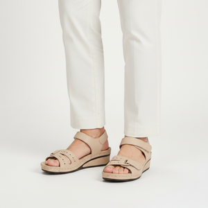 Emilia - Open-Toe Wedge Sandal With Buckle Straps