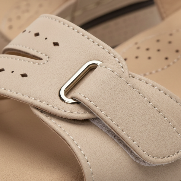 Emilia - Open-Toe Wedge Sandal With Buckle Straps