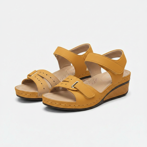 Emilia - Open-Toe Wedge Sandal With Buckle Straps