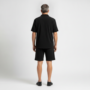 Julian- Short-Sleeve Button-Up Shirt And Shorts Set