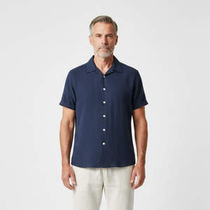 Antonio- Short-Sleeve Stand-Collar Matching Set