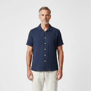 Enzo- Short-Sleeve Stand Collar Matching Set