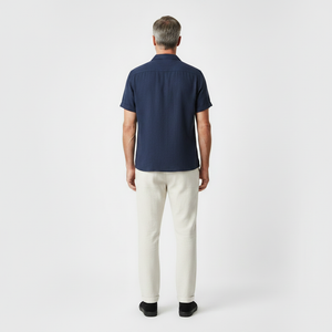 Antonio- Short-Sleeve Stand-Collar Matching Set