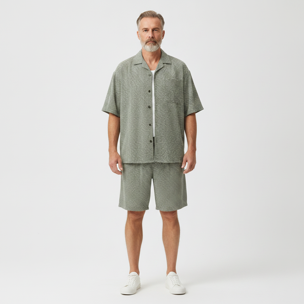 Valentino- Matching Short Sleeve Shirt And Shorts Set