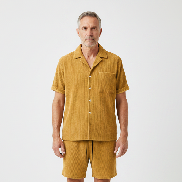 Gabriell - Short-Sleeve Shirt And Shorts Set