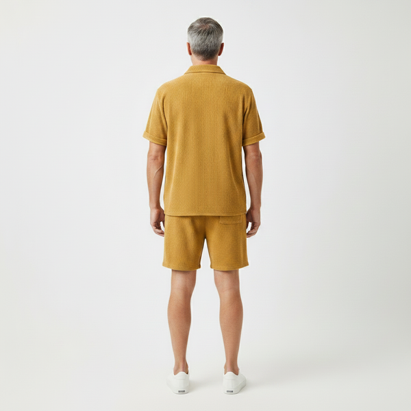 Gabriell - Short-Sleeve Shirt And Shorts Set
