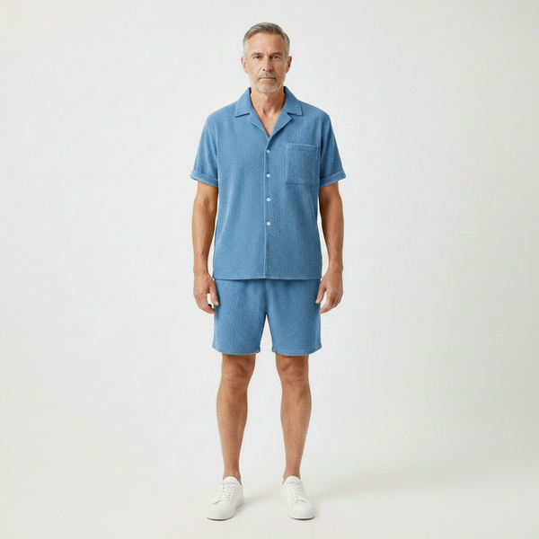 Gabriell - Short-Sleeve Shirt And Shorts Set