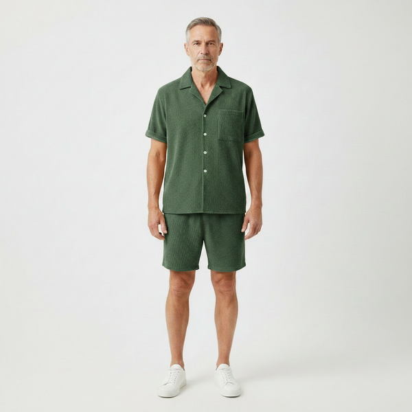 Gabriell - Short-Sleeve Shirt And Shorts Set