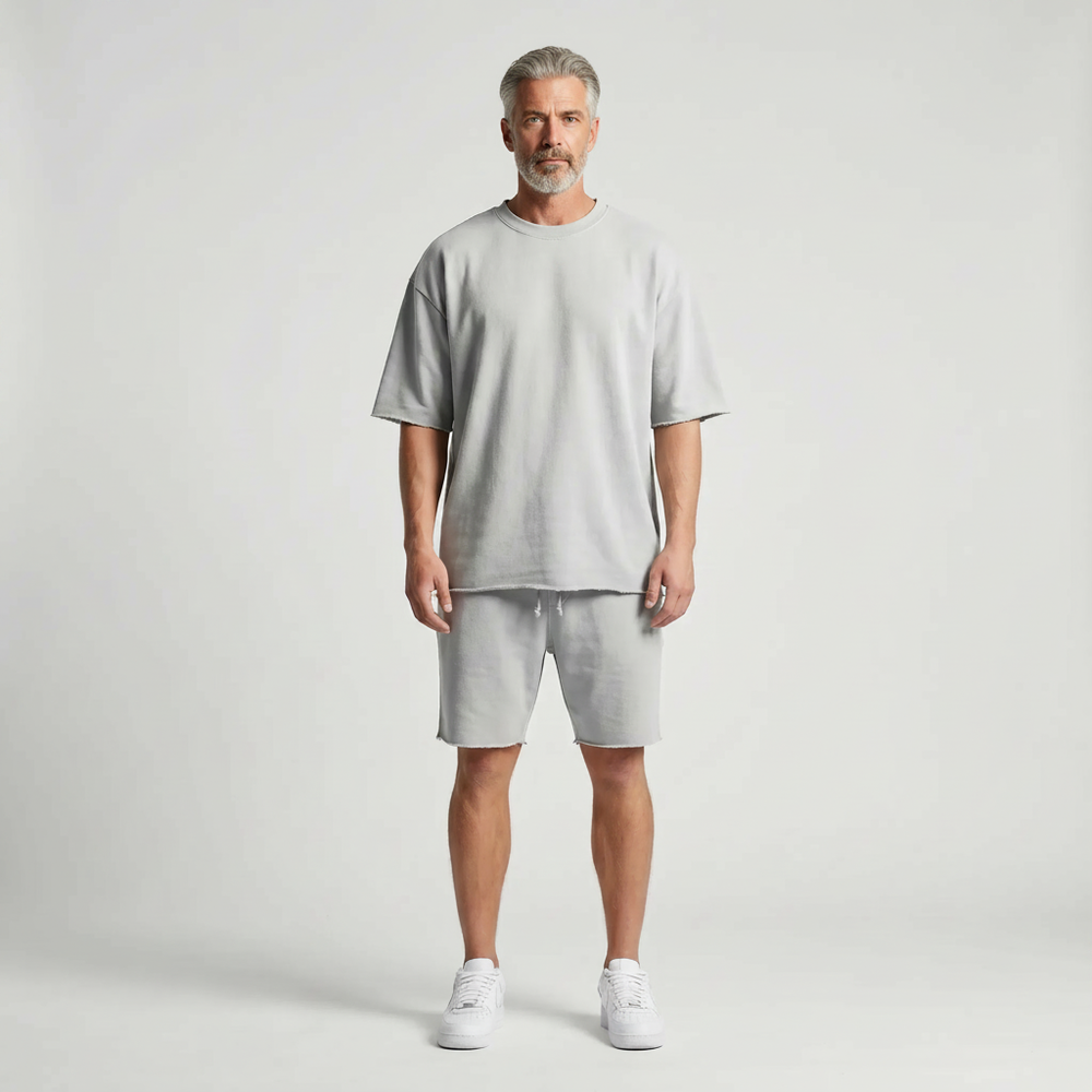 Leonardo- Casual Loose Fit Shorts And Tee Set
