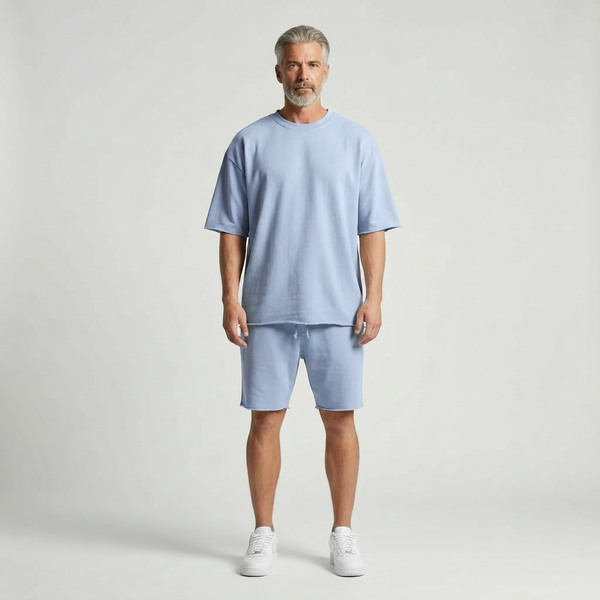 Leonardo- Casual Loose Fit Shorts And Tee Set