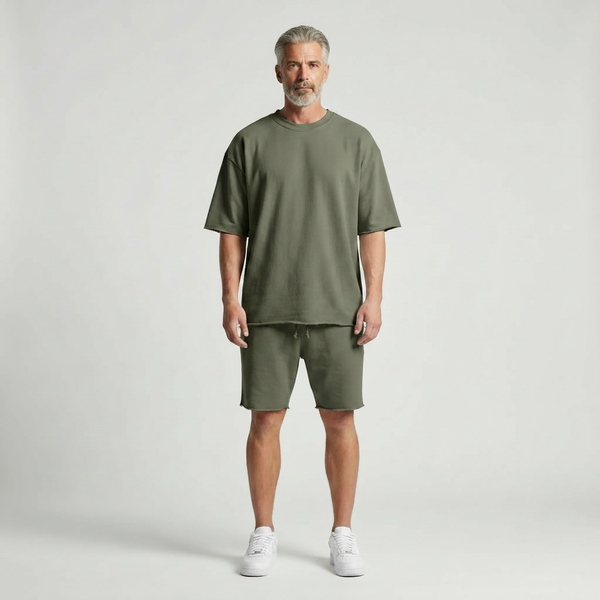 Leonardo- Casual Loose Fit Shorts And Tee Set