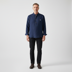 Marvelle - Tailored Fit Long-Sleeve Pullover Shirt