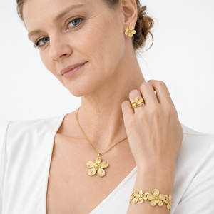 Florenza - 5-Piece Floral Motif Jewelry Set