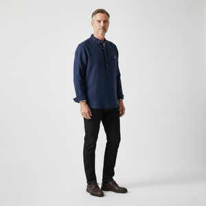 Marvelle - Tailored Fit Long-Sleeve Pullover Shirt