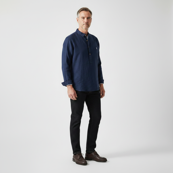 Marvelle - Tailored Fit Long-Sleeve Pullover Shirt