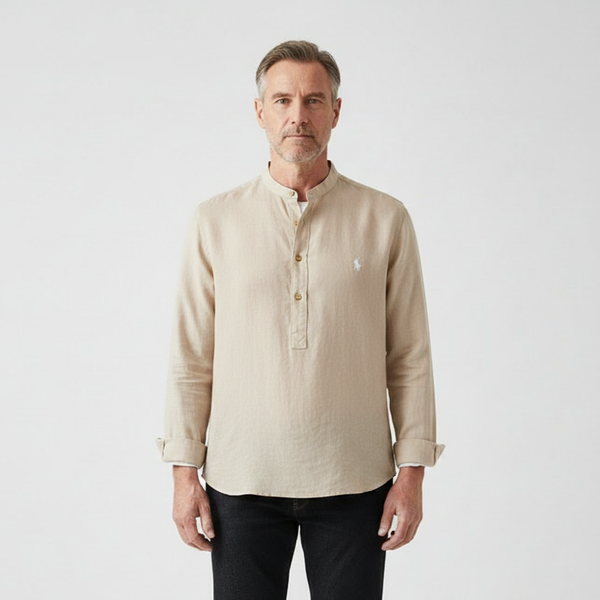 Marvelle - Tailored Fit Long-Sleeve Pullover Shirt