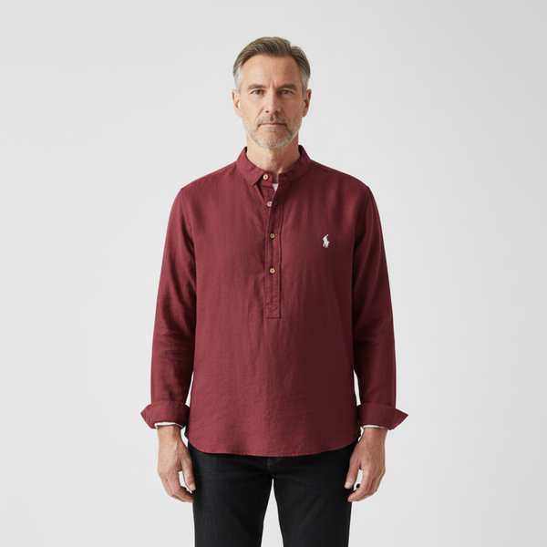 Marvelle - Tailored Fit Long-Sleeve Pullover Shirt