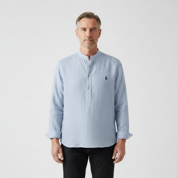 Marvelle - Tailored Fit Long-Sleeve Pullover Shirt
