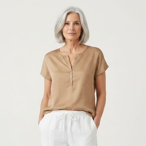 Veluxe - V-Neck Short Sleeve Women's Top