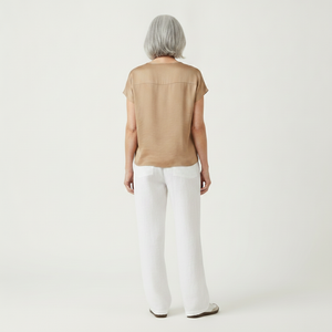 Veluxe - V-Neck Short Sleeve Women's Top