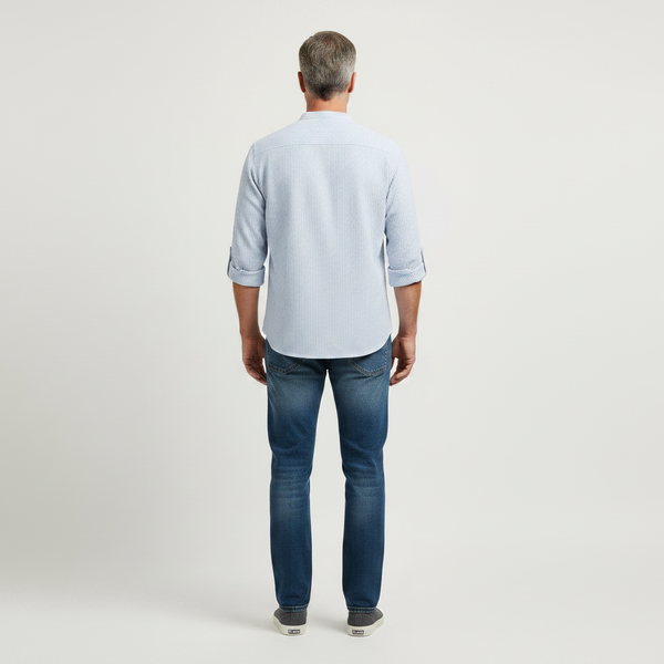 Brooks - Tailored Fit Henley-Style Woven Shirt