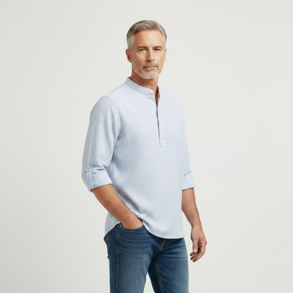 Brooks - Tailored Fit Henley-Style Woven Shirt