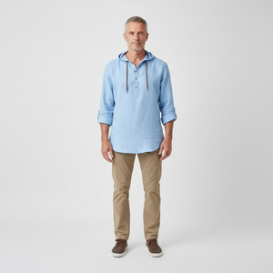 Callan - Hooded Pullover Shirt With Drawstring
