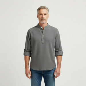 Brooks - Tailored Fit Henley-Style Woven Shirt