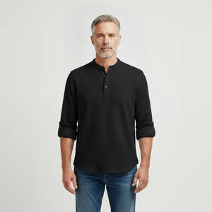 Brooks - Tailored Fit Henley-Style Woven Shirt