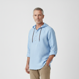 Callan - Hooded Pullover Shirt With Drawstring