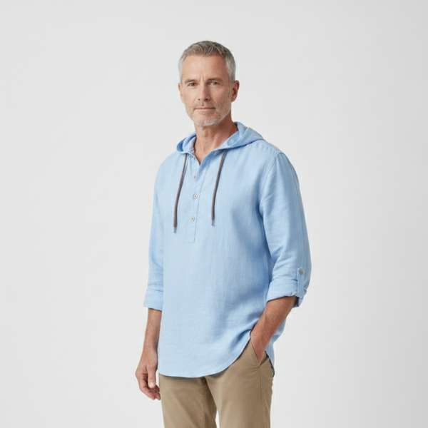 Callan - Hooded Pullover Shirt With Drawstring