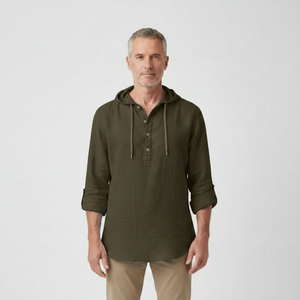 Callan - Hooded Pullover Shirt With Drawstring