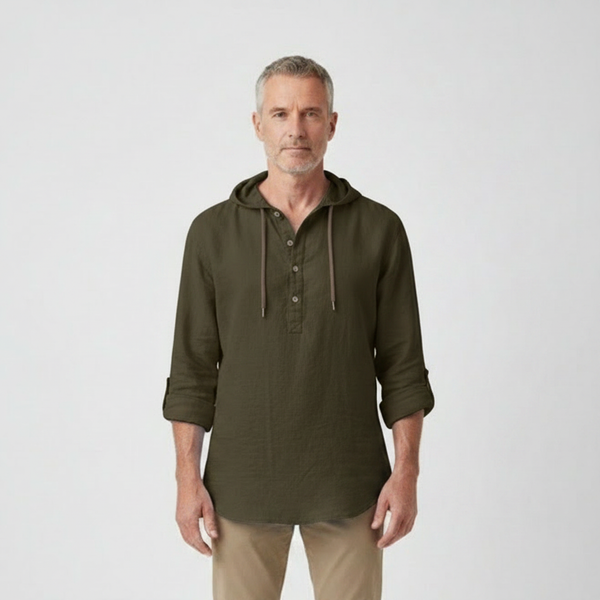 Callan - Hooded Pullover Shirt With Drawstring
